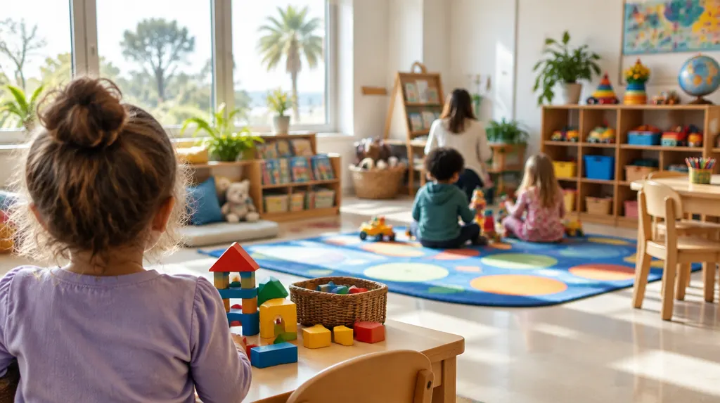 A bright preschool classroom with colorful toys in South Carolina