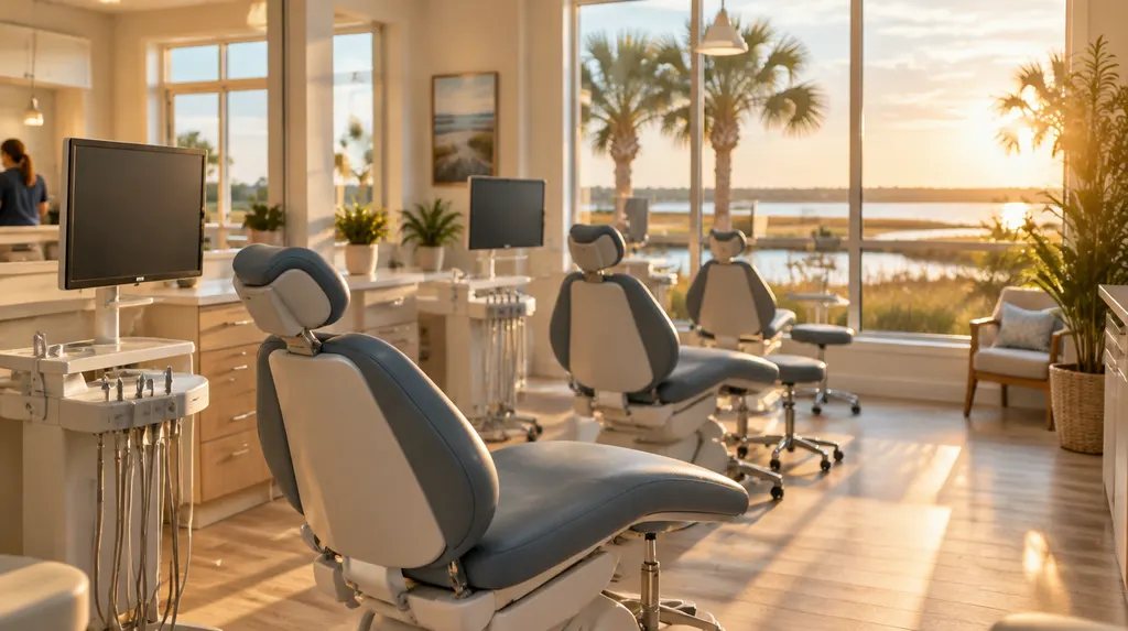 A bright orthodontic office with treatment chairs in South Carolina