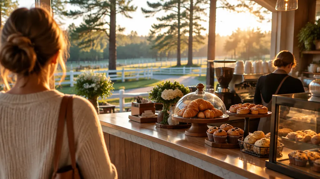 A cozy café counter with pastries in Aiken, SC