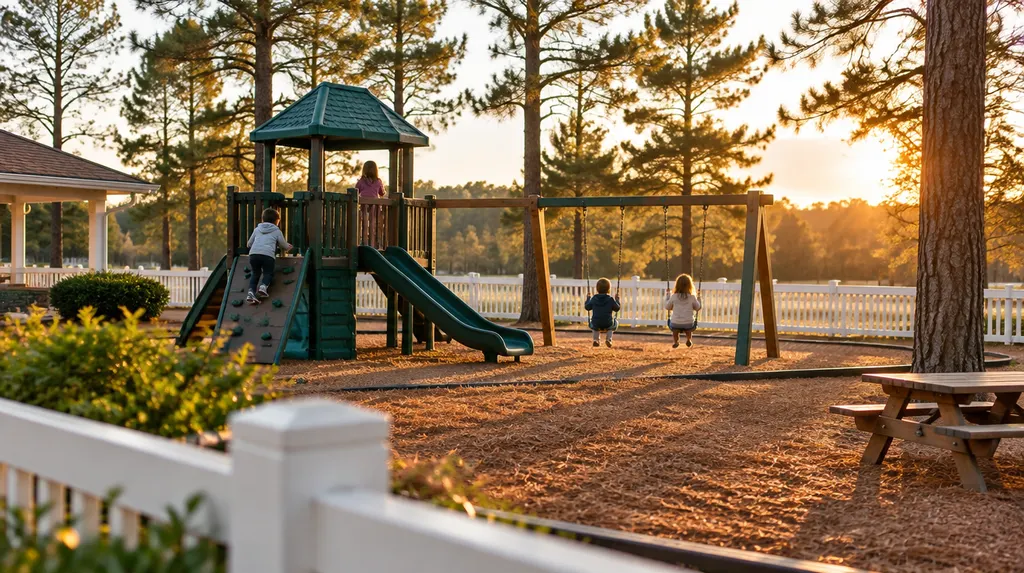 An outdoor playground at a childcare center in Aiken, SC