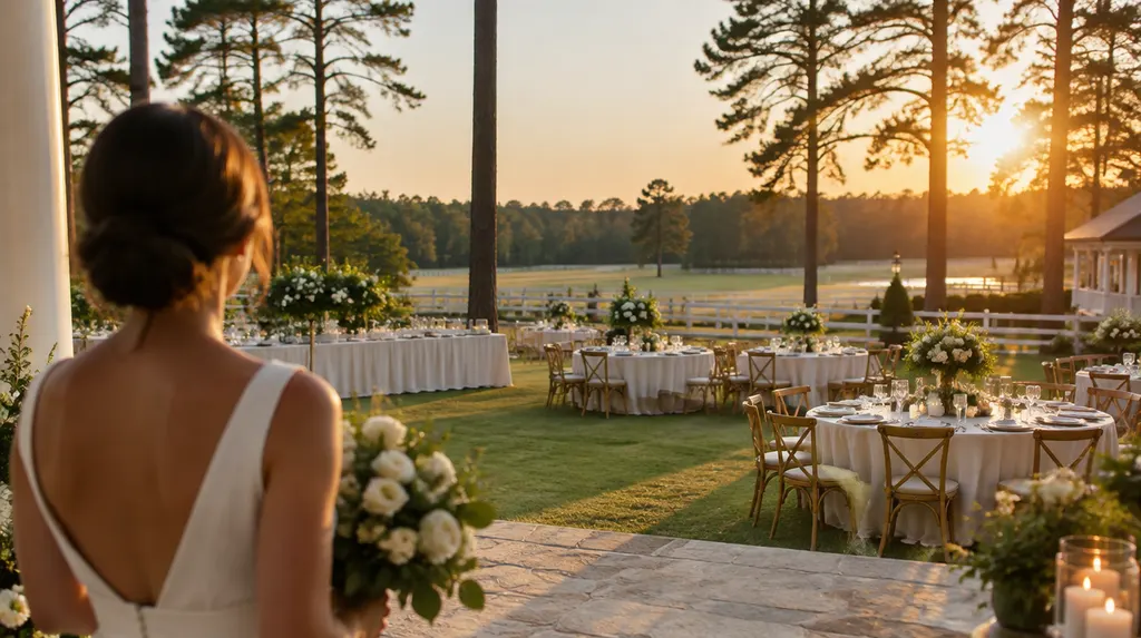 An elegant event venue set for a wedding reception in Aiken, SC