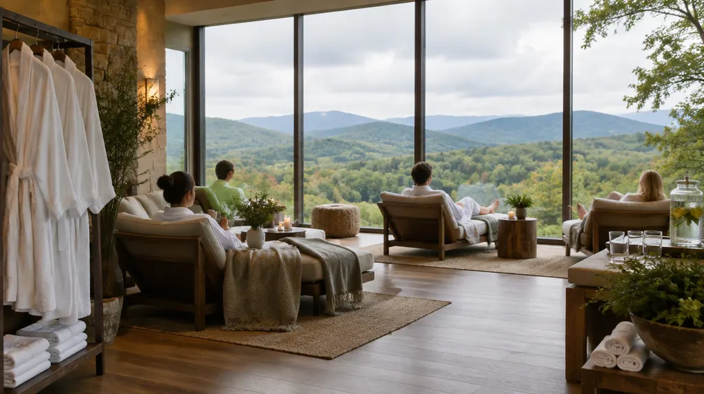 A spa relaxation lounge with robes in Anderson, SC
