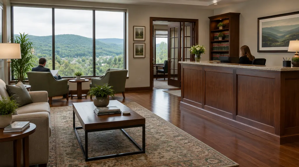 A welcoming law office reception area in Anderson, SC