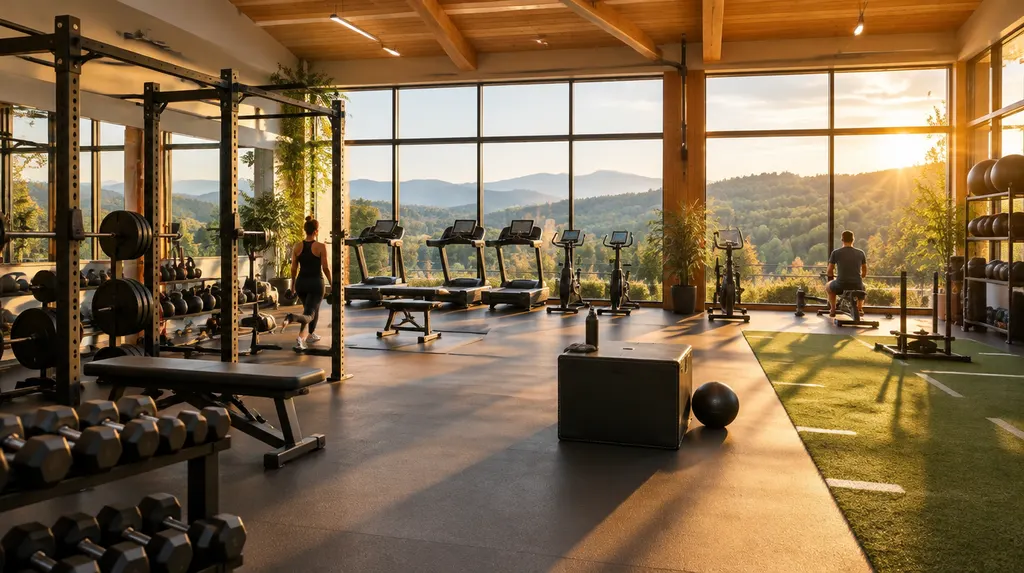 A bright boutique gym with equipment in Anderson, SC