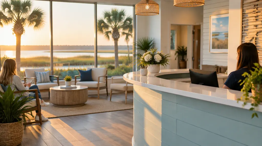 A cheerful orthodontic reception area in Bluffton, SC