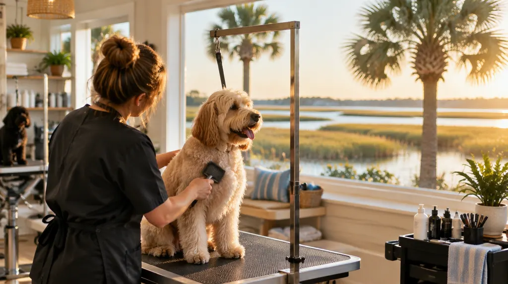 A bright pet grooming salon in Bluffton, SC