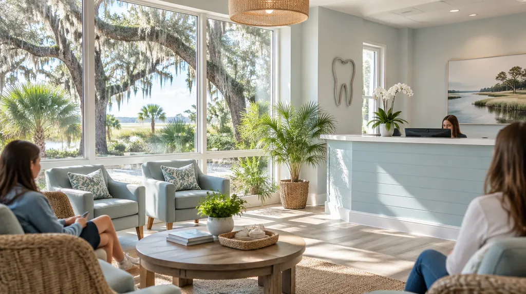 A cheerful orthodontic reception area in Charleston, SC