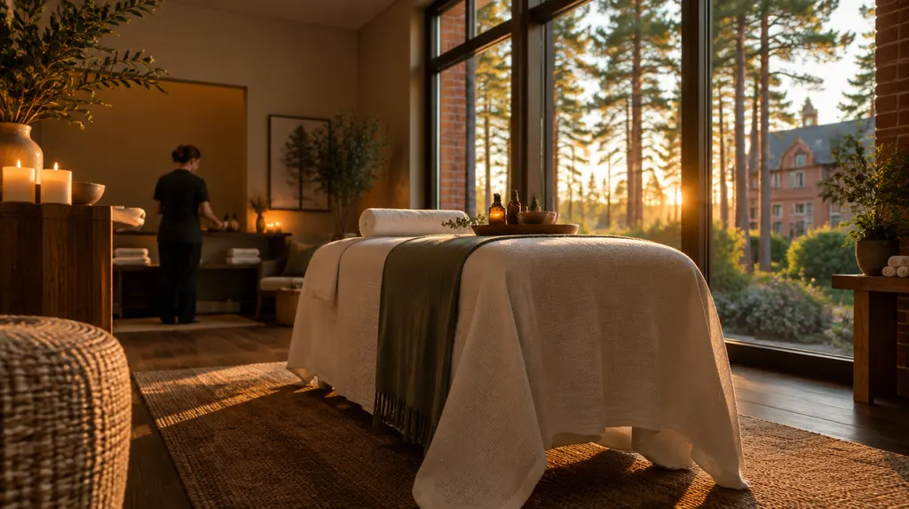 A tranquil spa treatment room in Columbia, SC