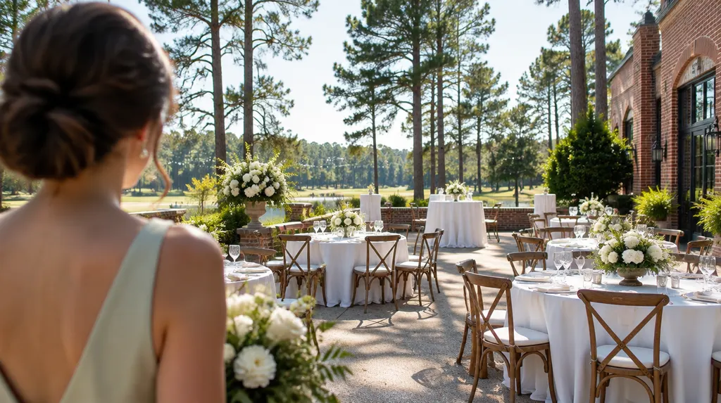 An elegant event venue set for a wedding reception in Columbia, SC