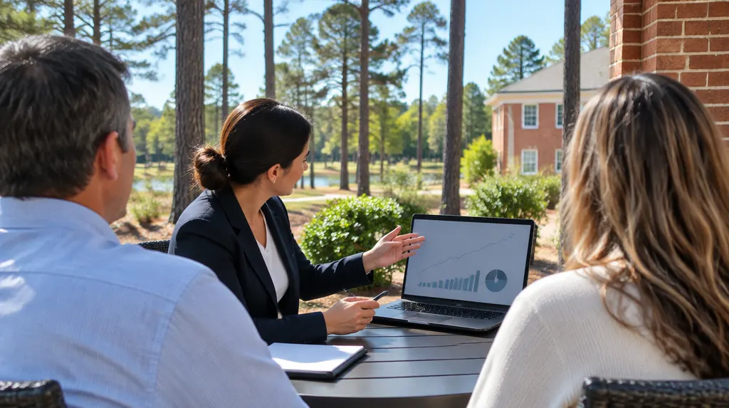 A preparer explaining a return on a screen in Columbia, SC