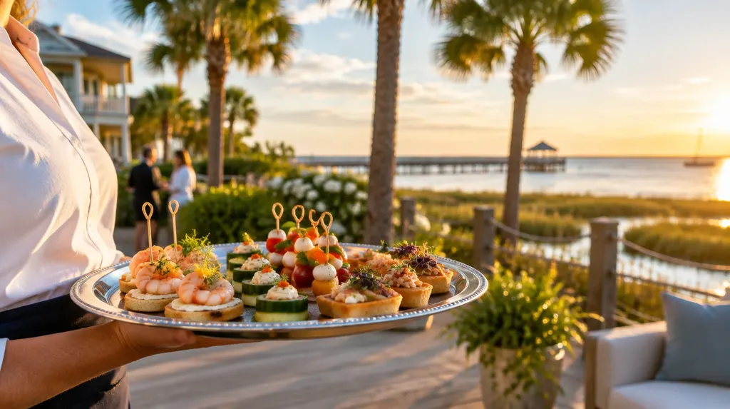 Elegant hors d’oeuvres on a serving tray in Conway, SC