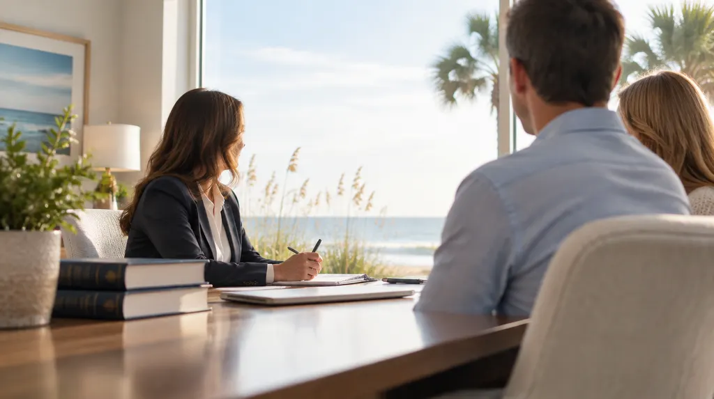 A family lawyer in a calm, bright office in Conway, SC