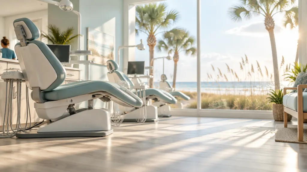 A bright orthodontic office with treatment chairs in Conway, SC