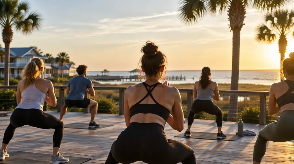 A group fitness class in a studio in Conway, SC