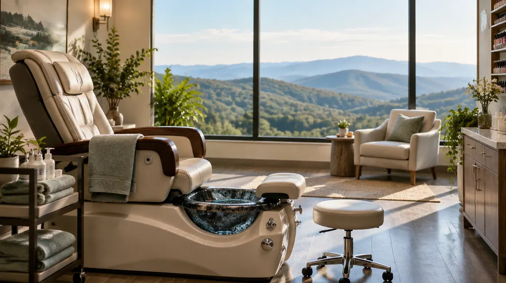 A pedicure spa chair in a clean salon in Easley, SC