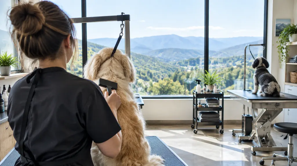 A bright pet grooming salon in Easley, SC