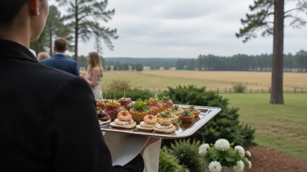 Elegant hors d’oeuvres on a serving tray in Florence, SC