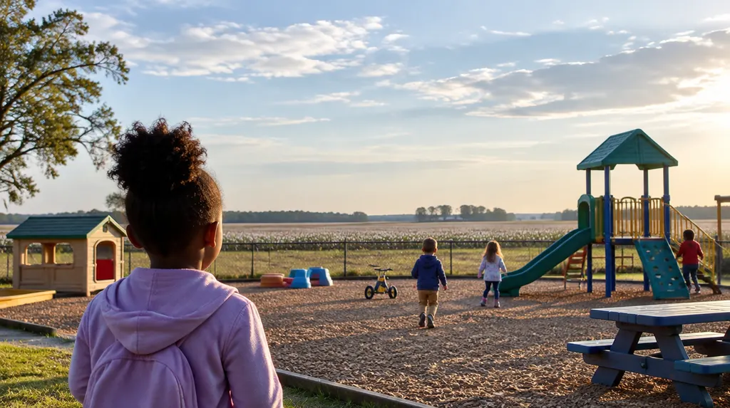 An outdoor playground at a childcare center in Florence, SC