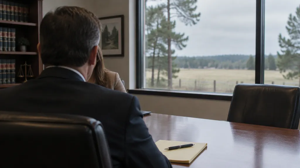 A law office meeting room with a legal pad in Florence, SC