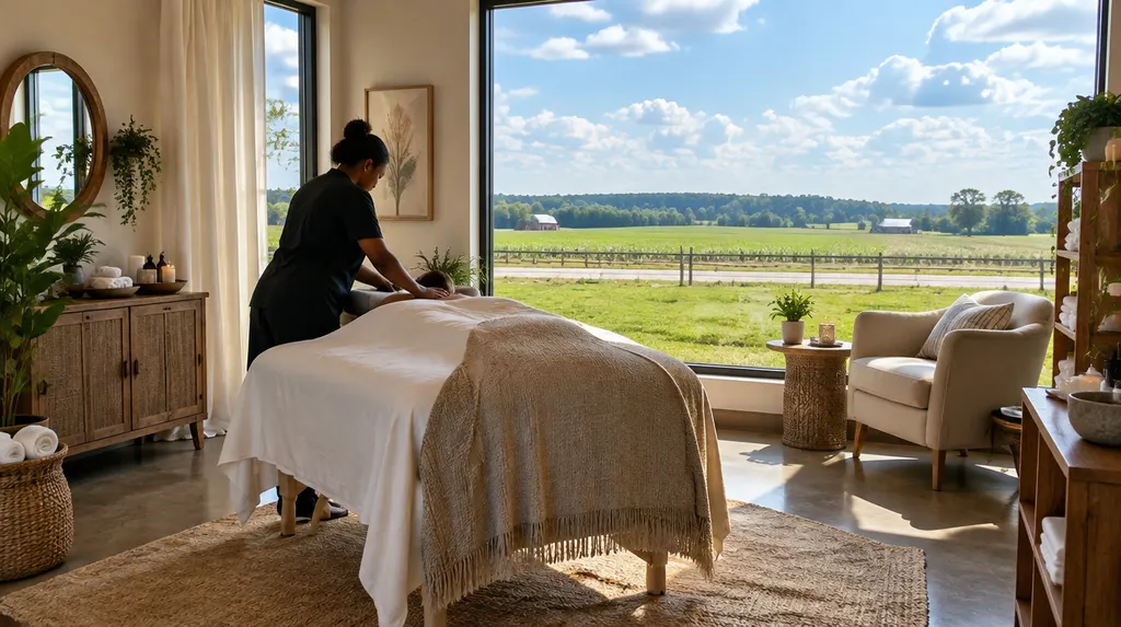 A tranquil spa treatment room in Florence, SC