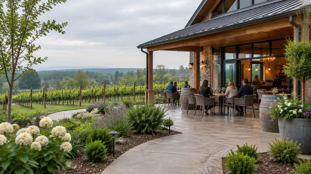 A vineyard tasting room with wine glasses in Fort Mill, SC