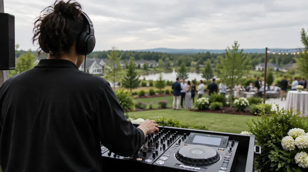 A DJ mixing on decks at an event in Fort Mill, SC