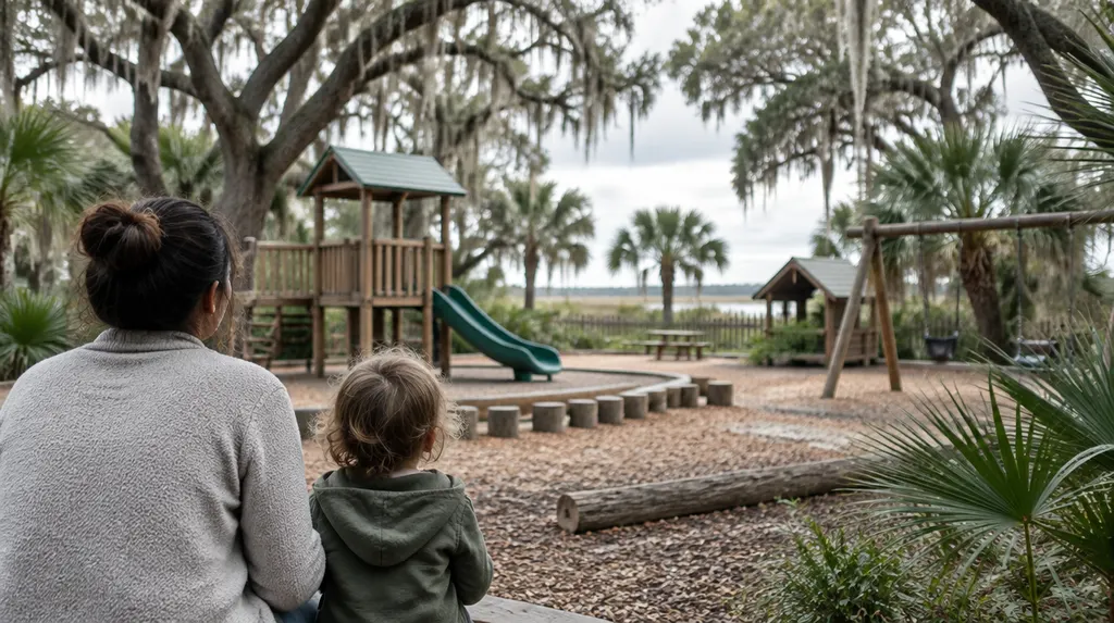 An outdoor playground at a childcare center in Goose Creek, SC