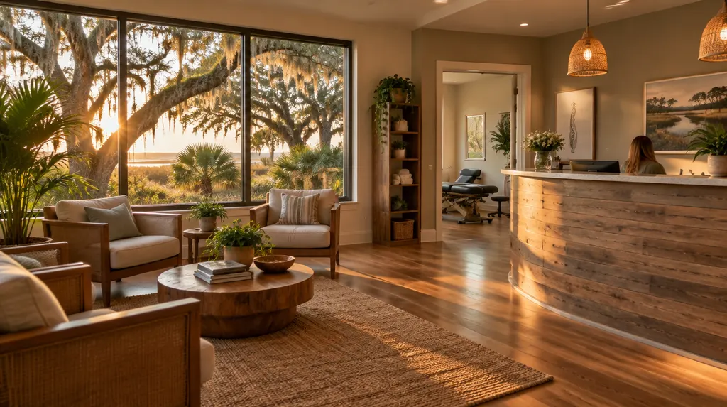 A calm chiropractic office reception in Goose Creek, SC
