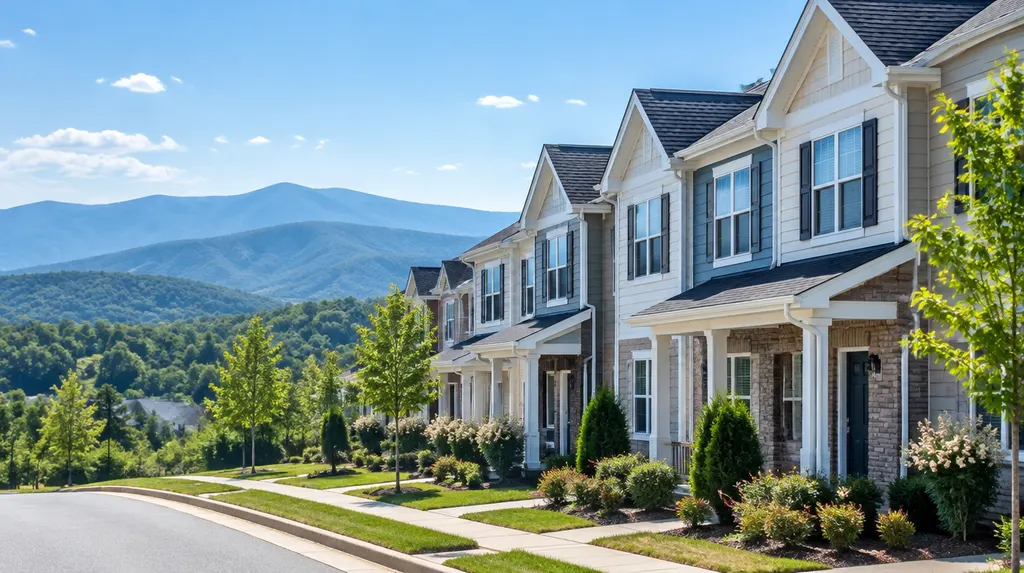 A neat row of rental townhomes in Greenville, SC