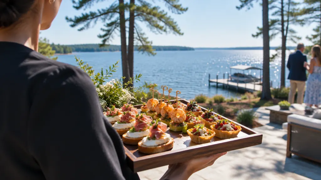 Elegant hors d’oeuvres on a serving tray in Greenwood, SC