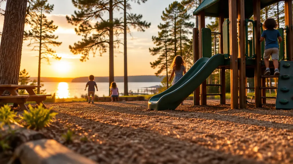 An outdoor playground at a childcare center in Greenwood, SC