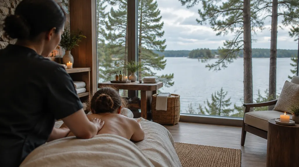 A tranquil spa treatment room in Greenwood, SC