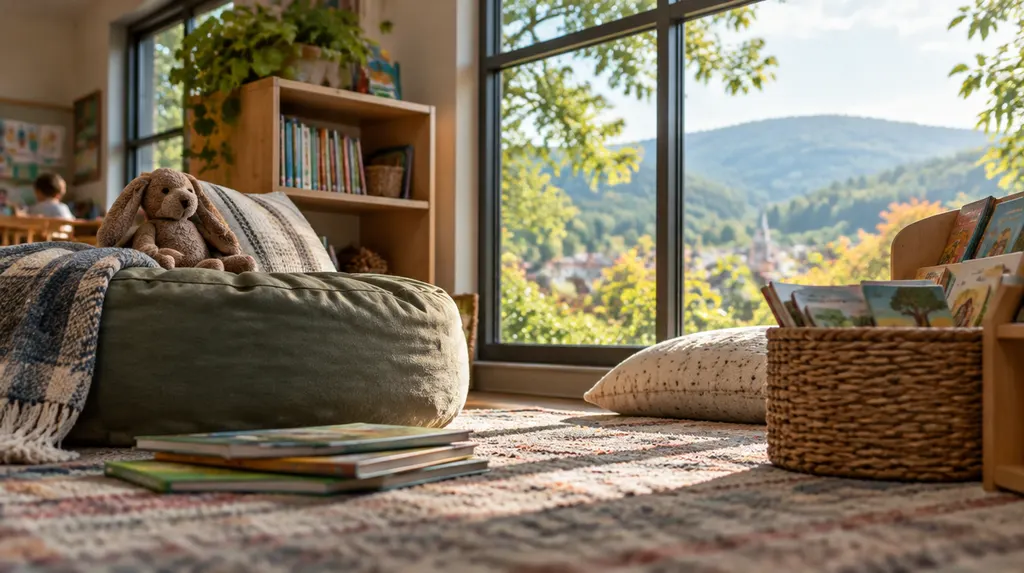 A cozy reading corner in a daycare in Greer, SC