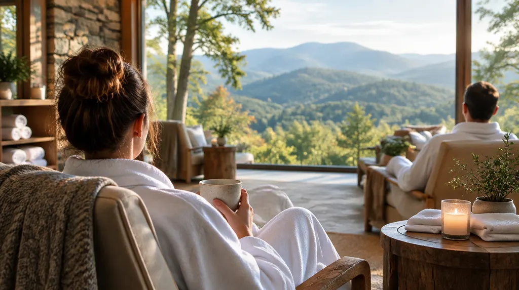 A spa relaxation lounge with robes in Greer, SC