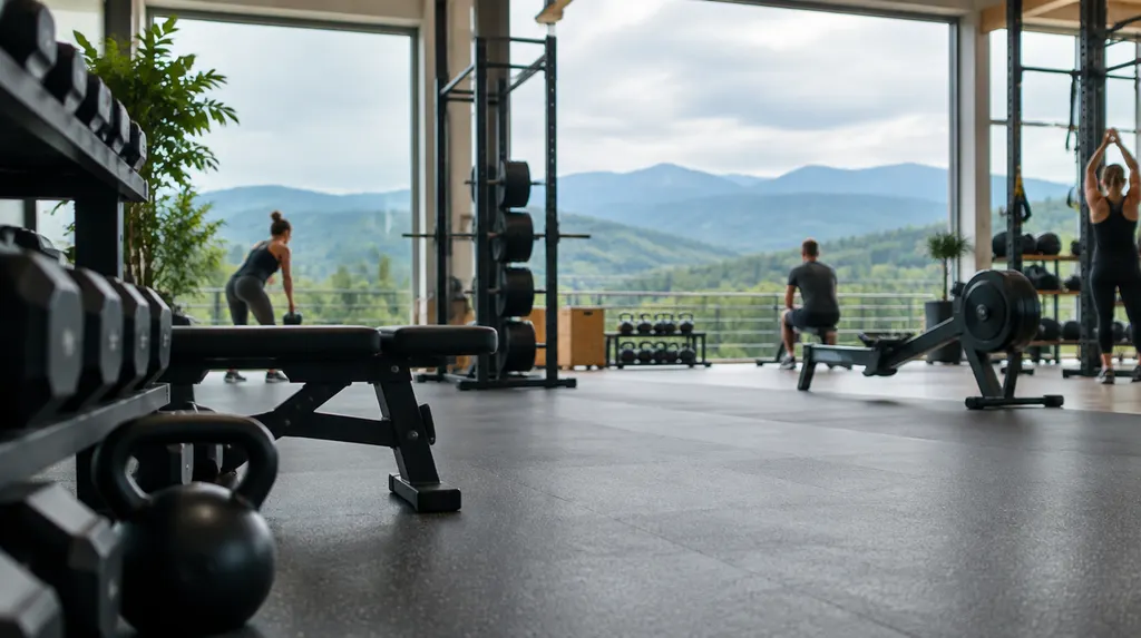 A bright boutique gym with equipment in Greer, SC