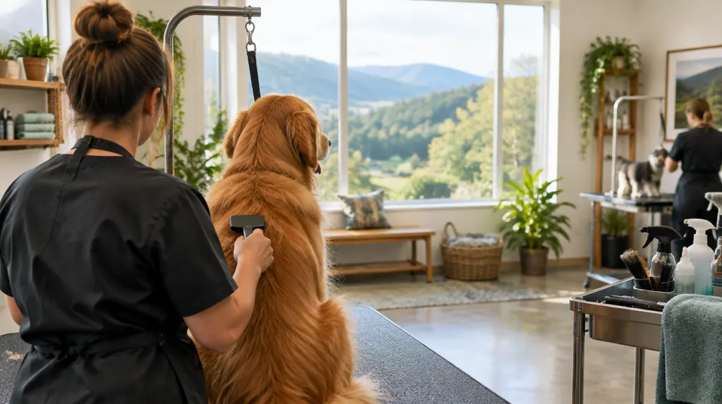 A bright pet grooming salon in Greer, SC