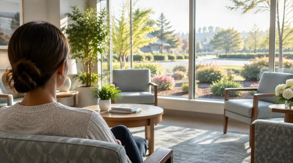 A peaceful waiting room with natural light in Indian Land, SC