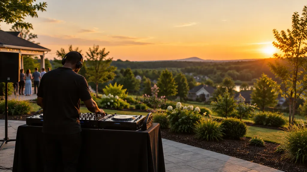 A DJ mixing on decks at an event in Indian Land, SC