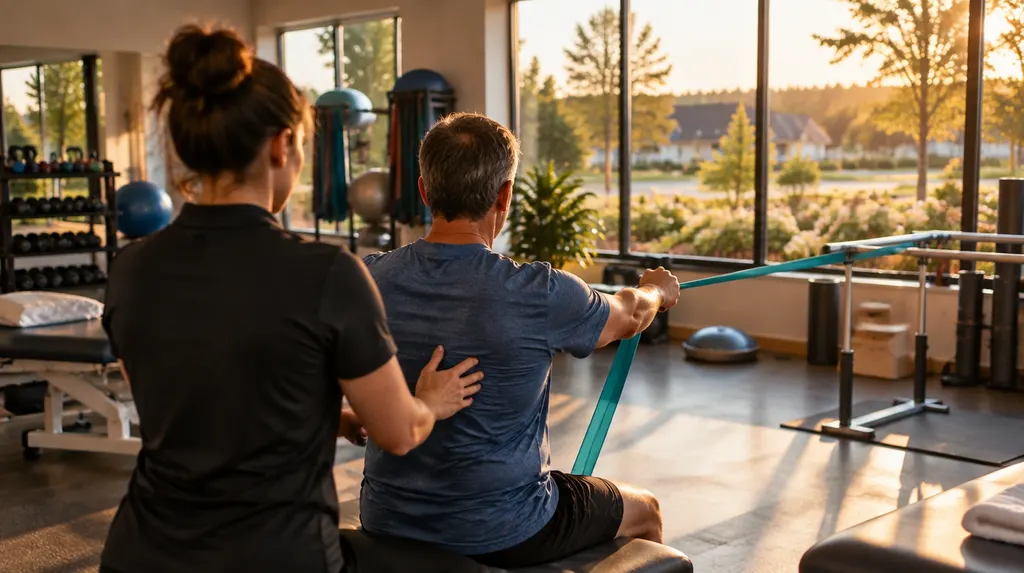 A physical therapy gym with equipment in Indian Land, SC