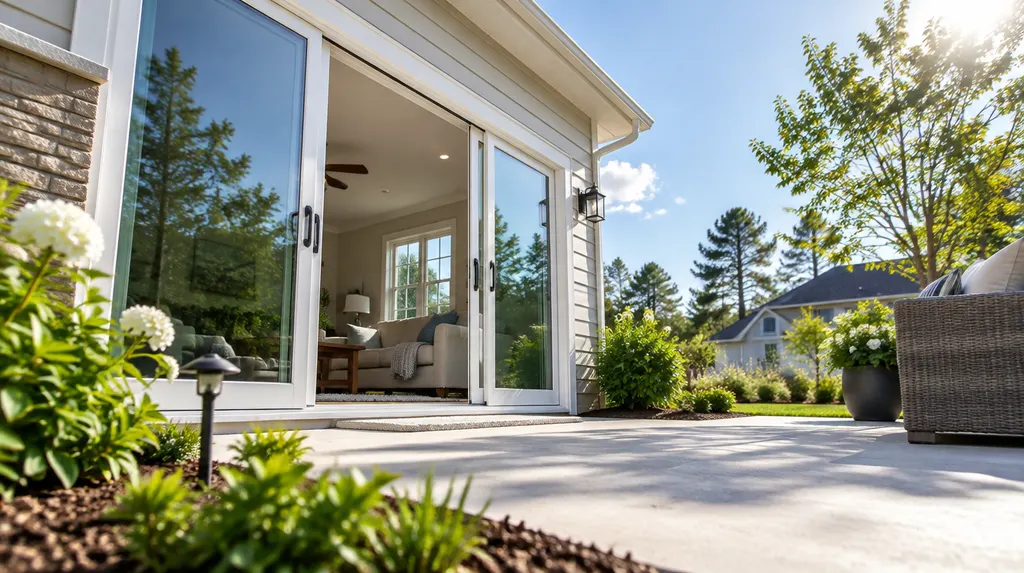 A bright room with new sliding patio doors in Indian Land, SC