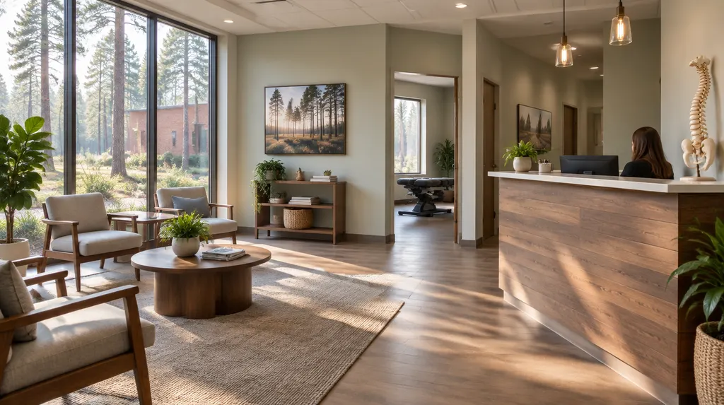 A calm chiropractic office reception in Lexington, SC