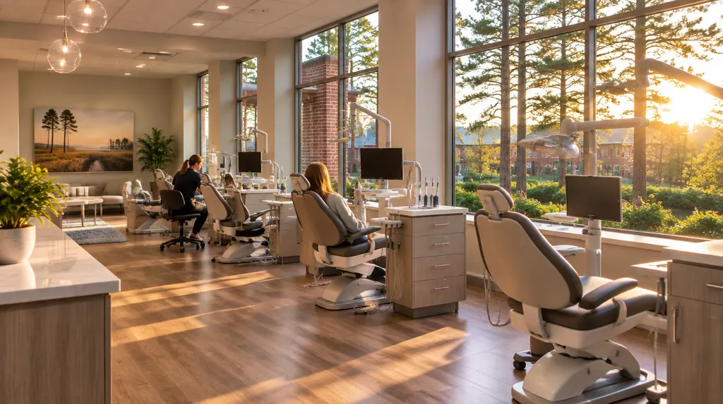A bright orthodontic office with treatment chairs in Lexington, SC