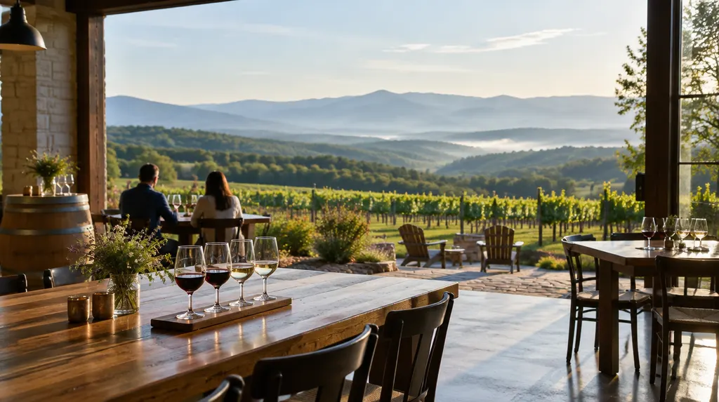 A vineyard tasting room with wine glasses in Mauldin, SC