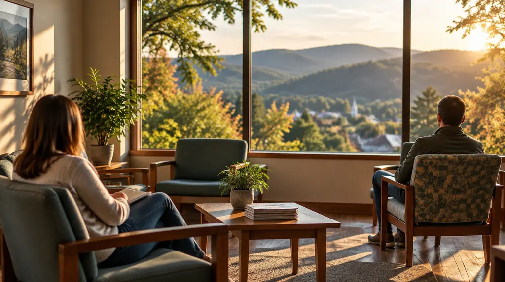A peaceful waiting room with natural light in Mauldin, SC