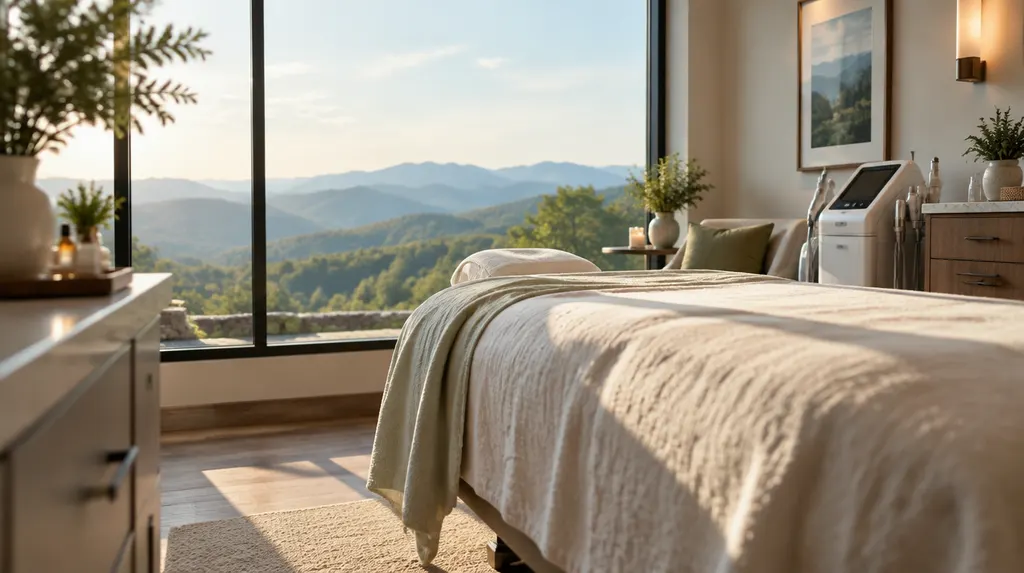 An elegant med spa treatment room in Mauldin, SC