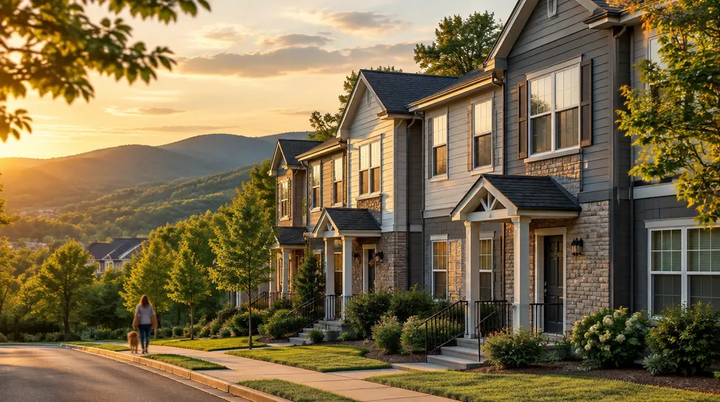 A neat row of rental townhomes in Mauldin, SC