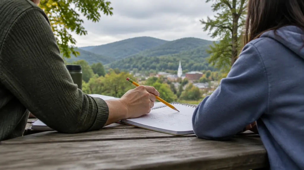A tutor helping a student with math at a table in Mauldin, SC