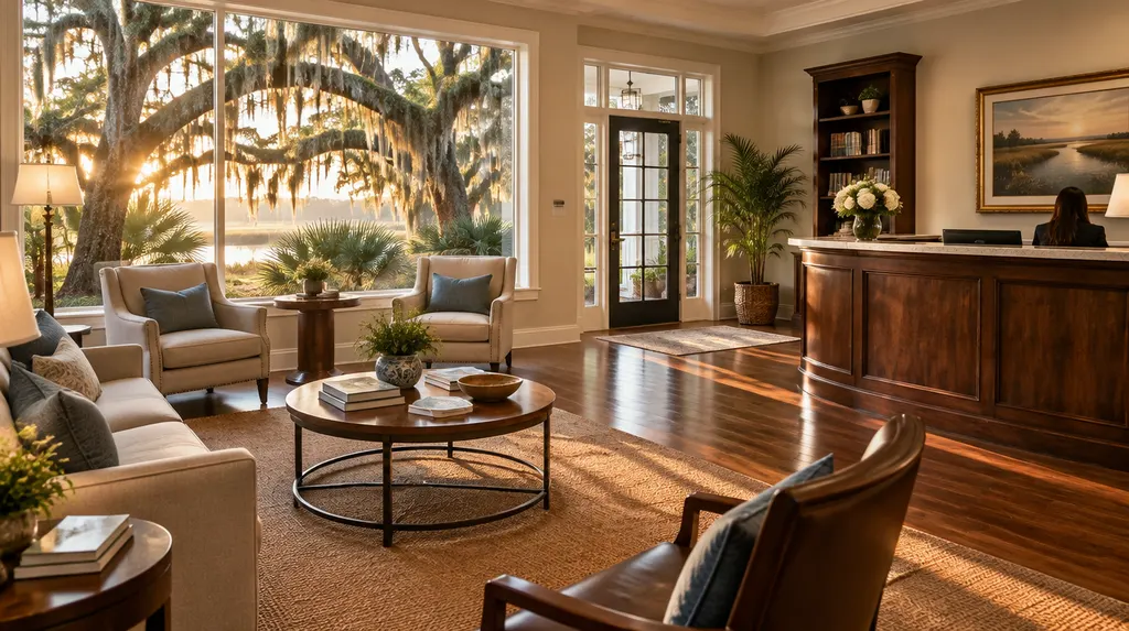A welcoming law office reception area in Mount Pleasant, SC