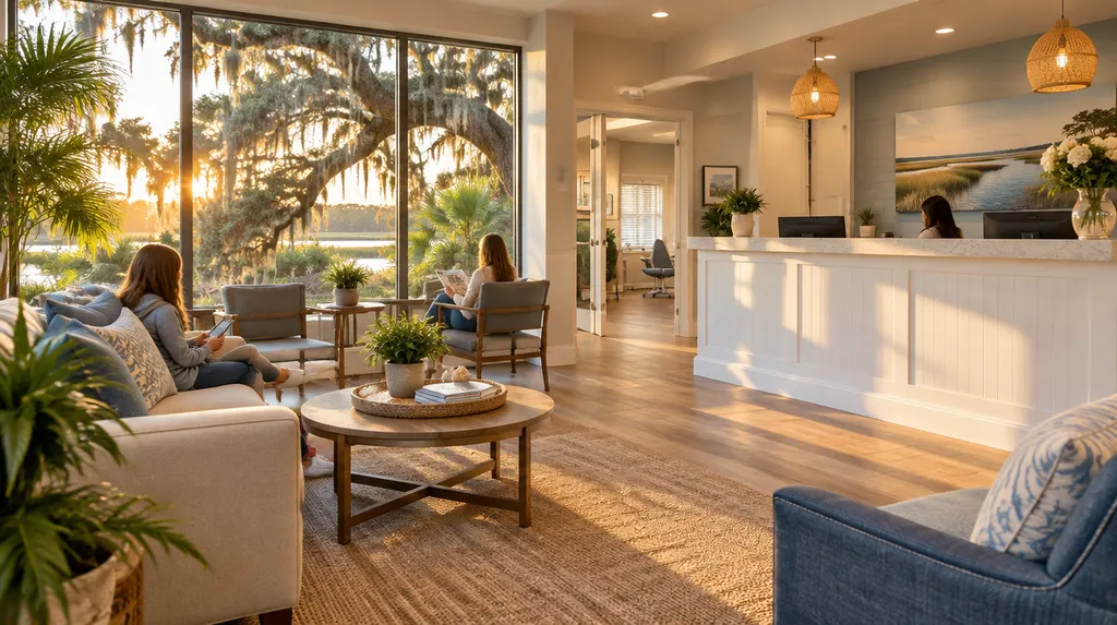 A cheerful orthodontic reception area in Mount Pleasant, SC