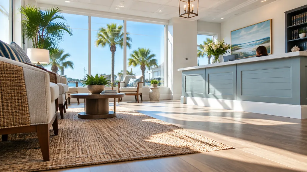 A welcoming law office reception area in Myrtle Beach, SC